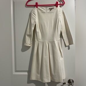 Heavy knit cream winter dress